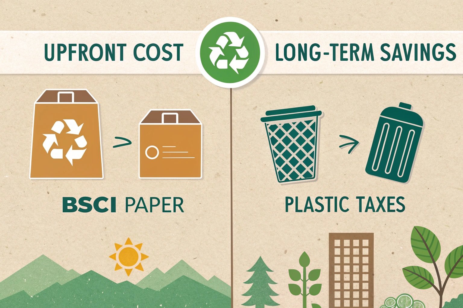 Sustainable packaging cost comparison: paper vs plastic