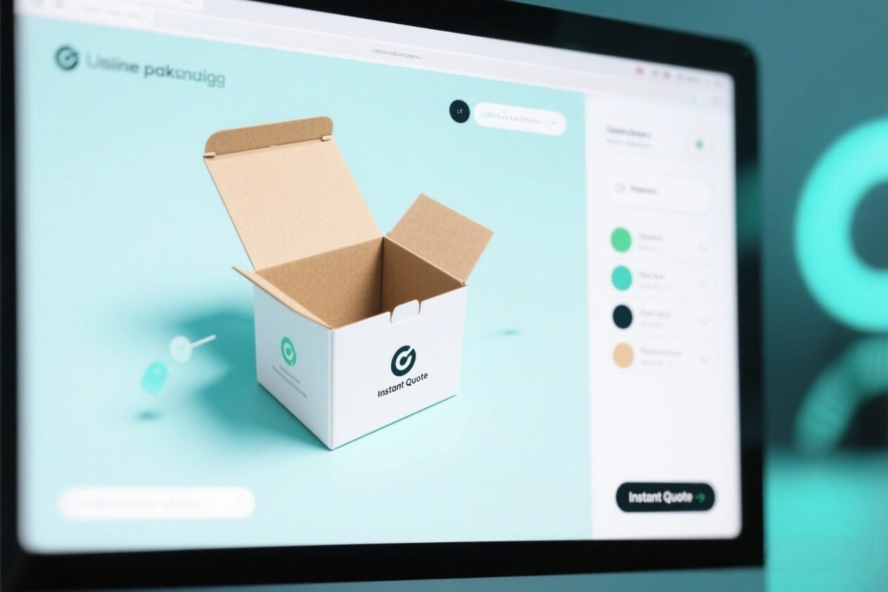 Finer Packaging's online tool for visualizing custom mailer box designs and requesting quotes.