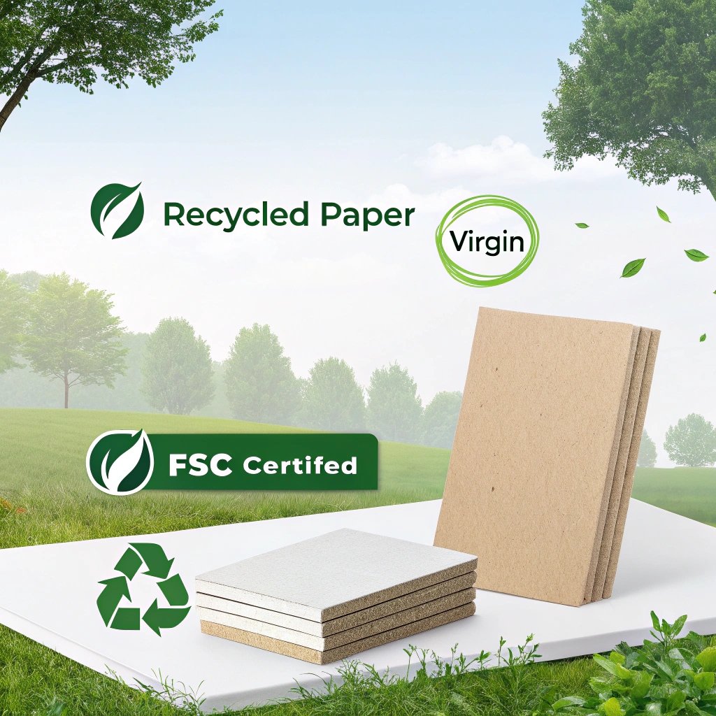 Eco-friendly FSC certified recycled paper
