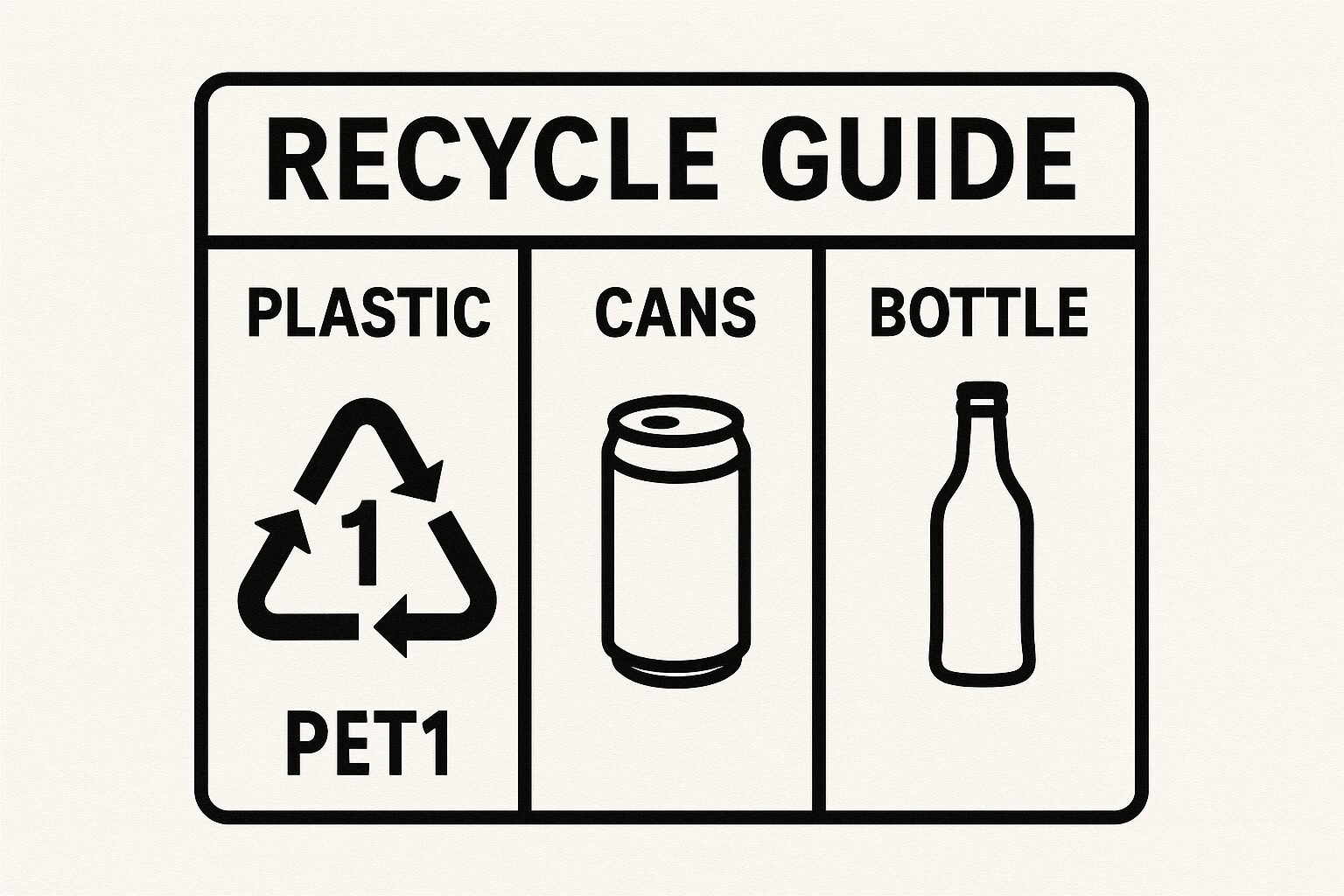 Consumer recycling guide label