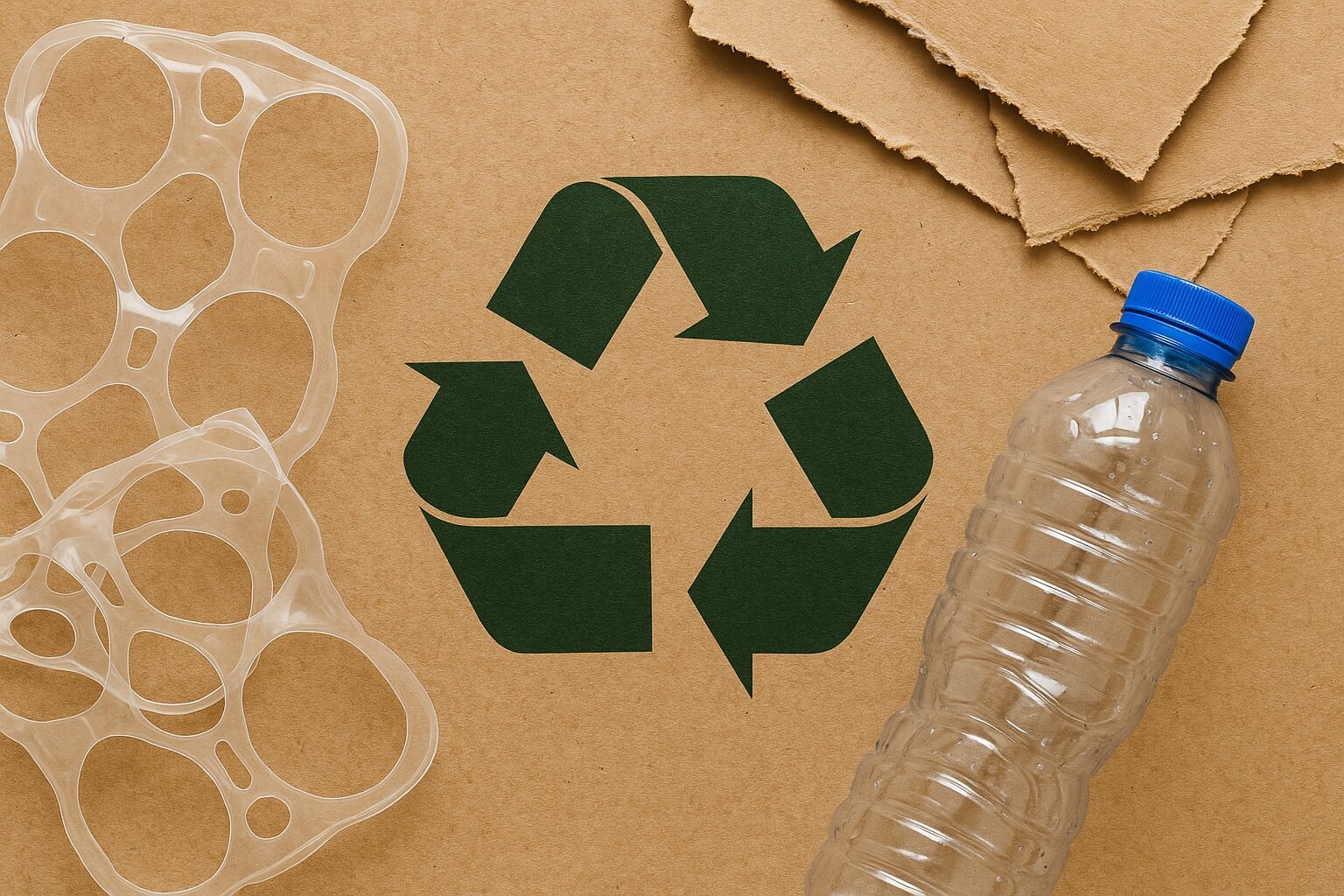 Recycled paper and plastic