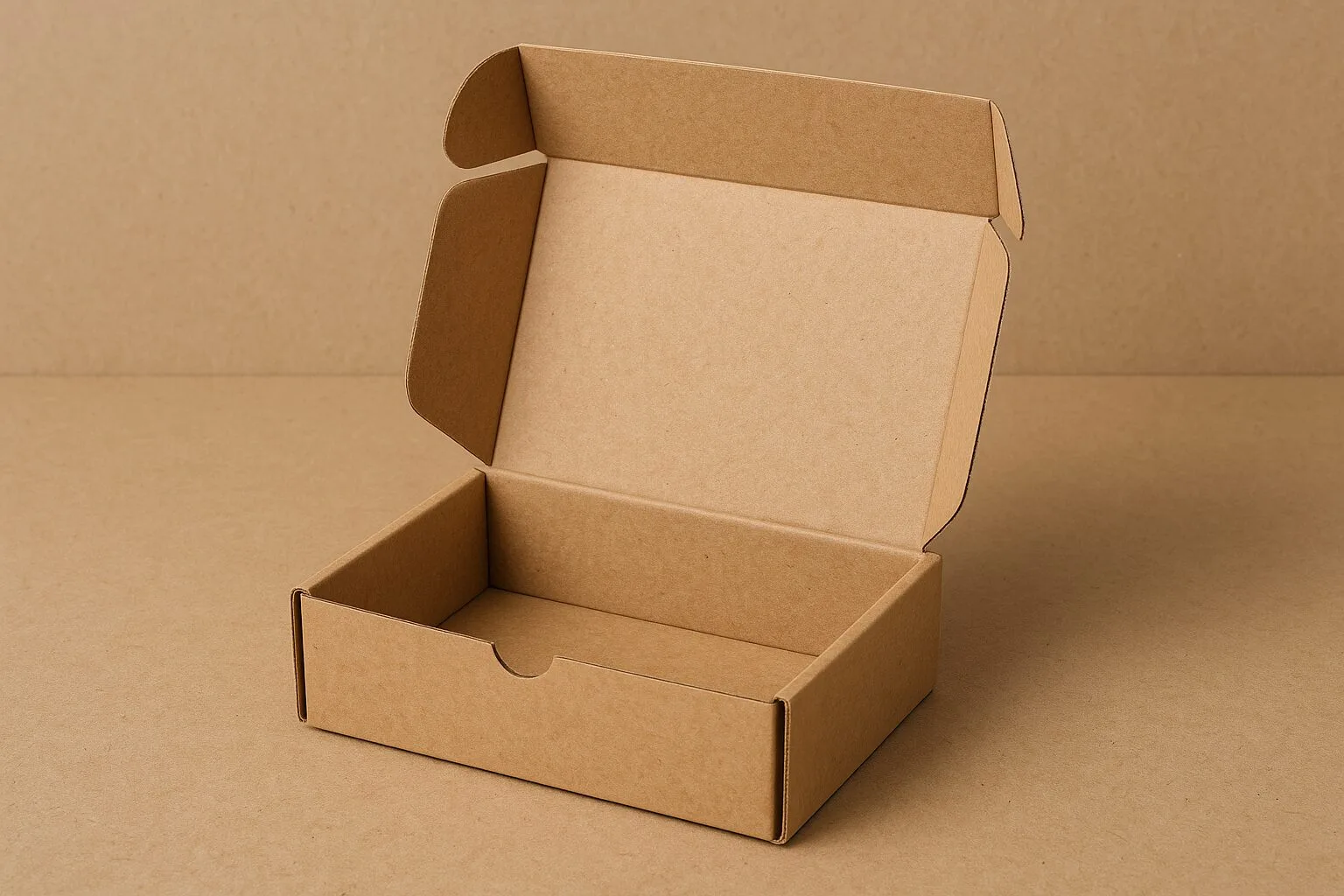 Ecommerce mailer box made from natural Kraft paperboard