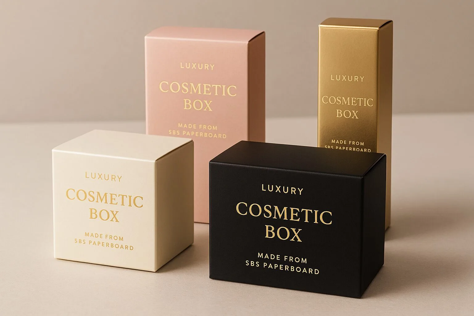 Luxury cosmetic boxes made from SBS paperboard
