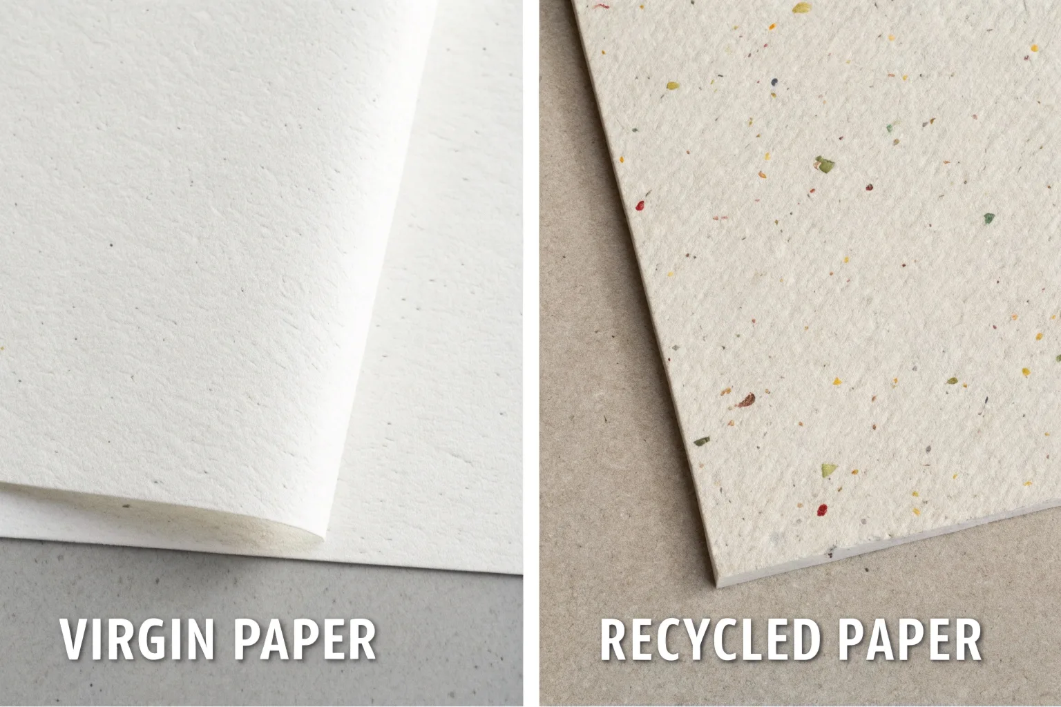 Comparison of virgin vs recycled materials
